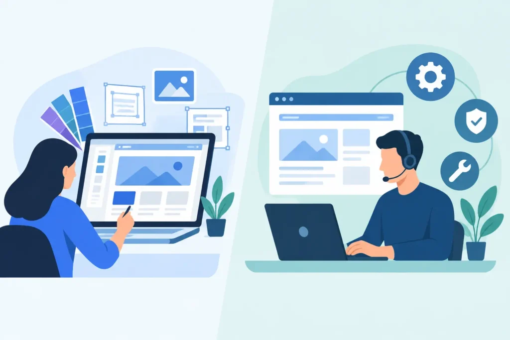 Website Support Versus Web Design Explained